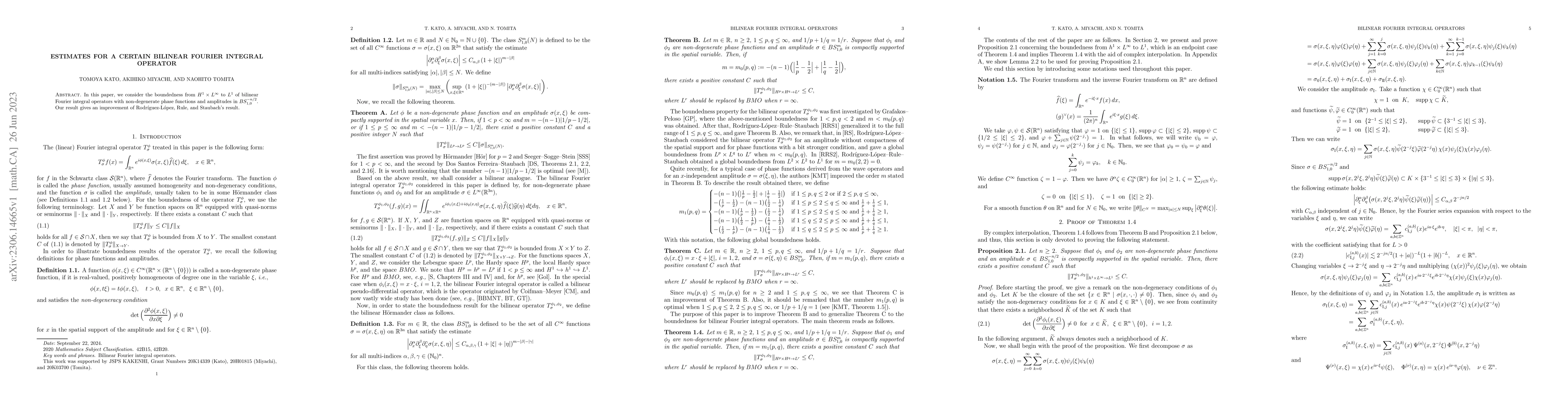 Thumbnail for Estimates for a certain bilinear Fourier integral operator