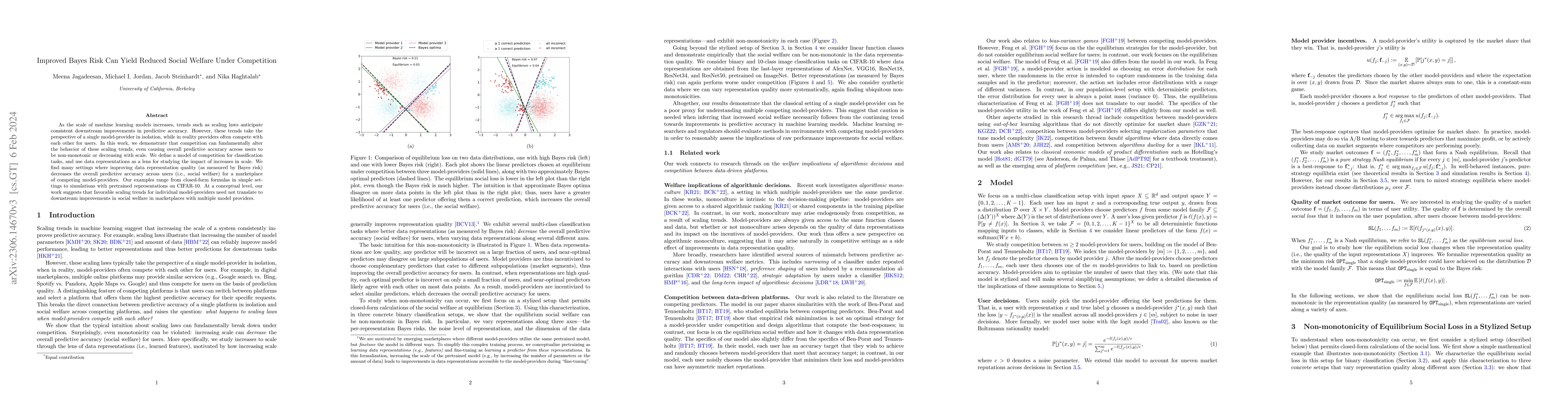 Thumbnail for Improved Bayes Risk Can Yield Reduced Social Welfare Under Competition