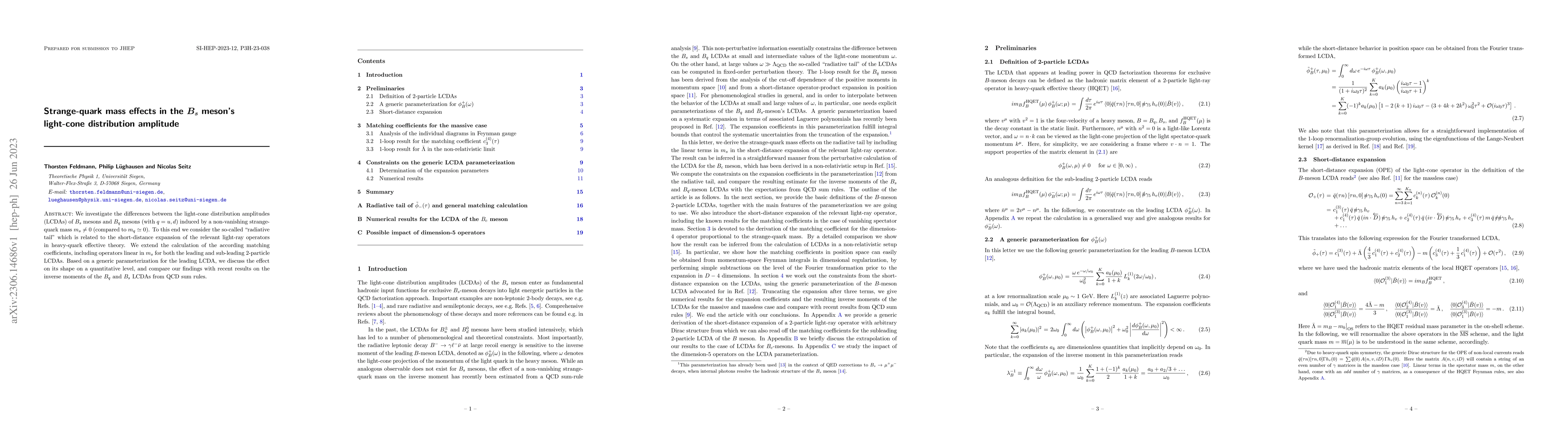 Thumbnail for Strange-quark mass effects in the $B_s$ meson's light-cone distribution
  amplitude