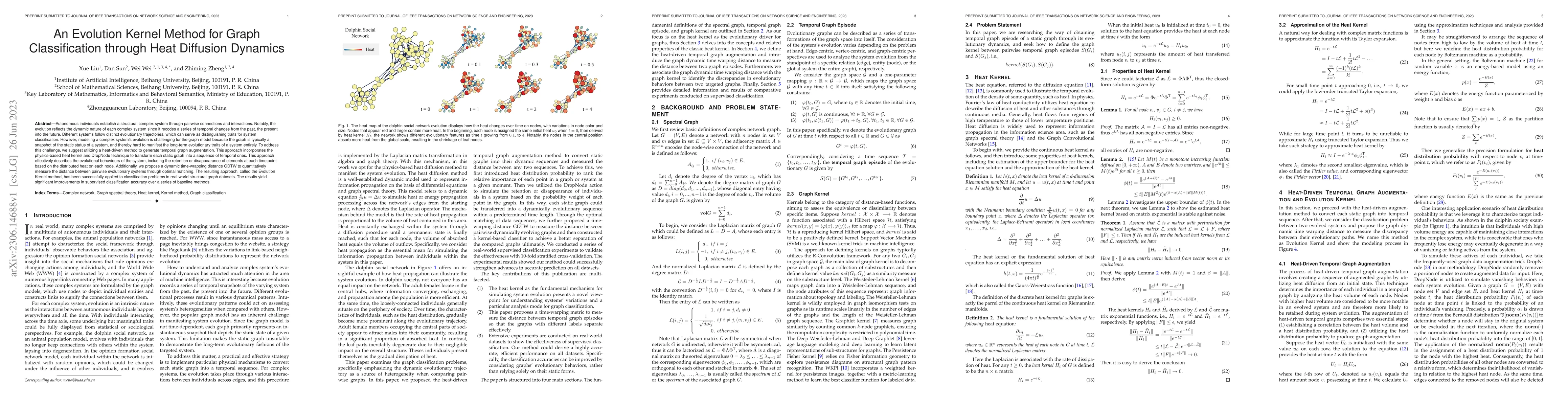 Thumbnail for An Evolution Kernel Method for Graph Classification through Heat
  Diffusion Dynamics