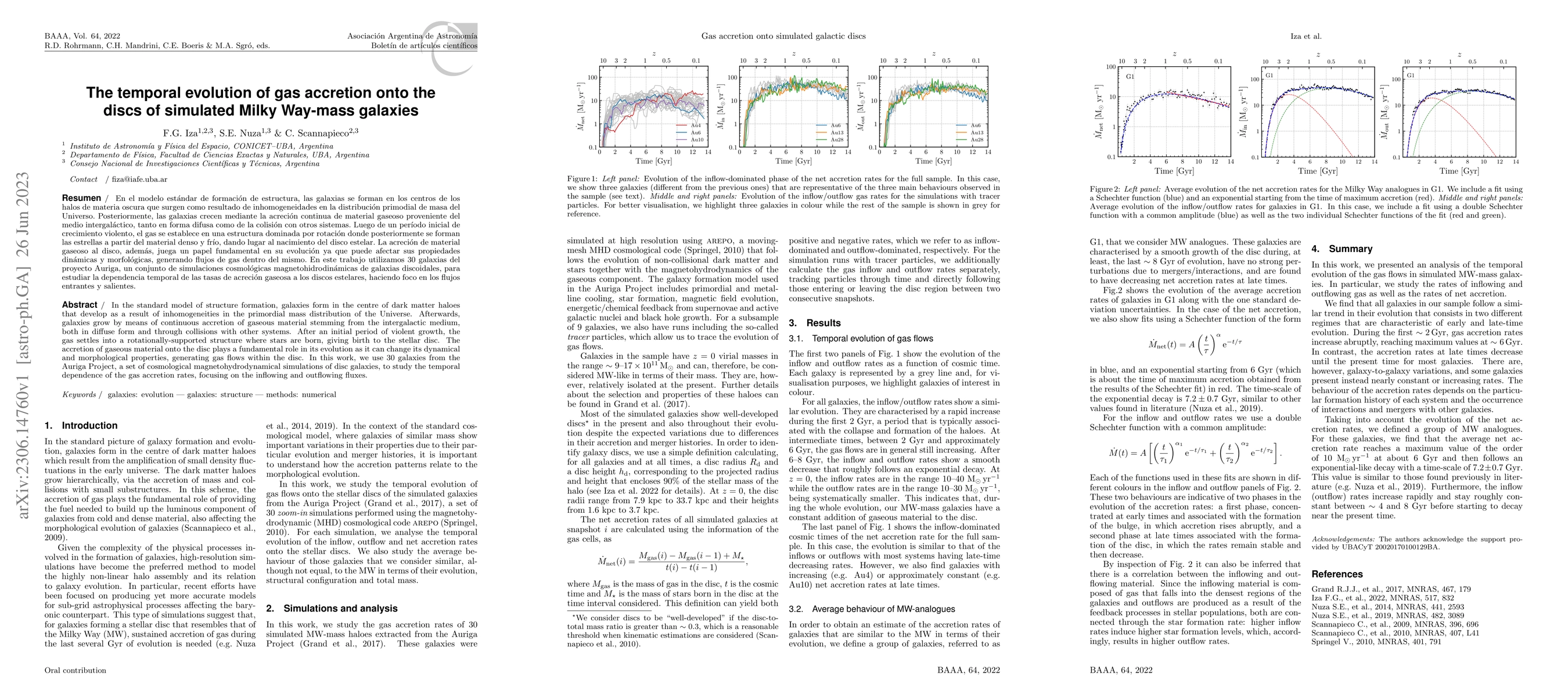 Thumbnail for The temporal evolution of gas accretion onto the discs of simulated
  Milky Way-mass galaxies