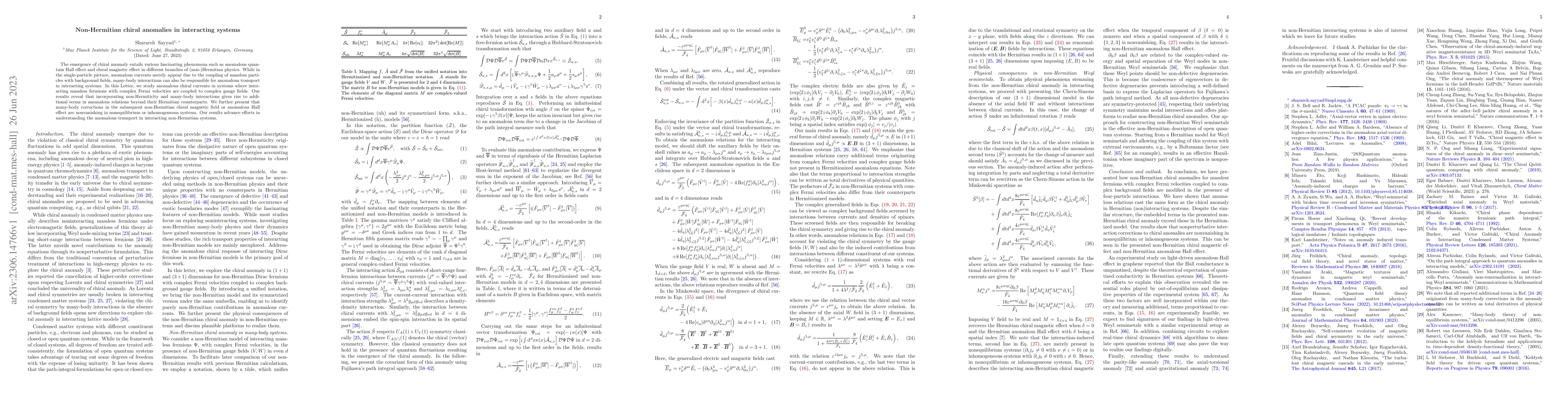 Thumbnail for Non-Hermitian chiral anomalies in interacting systems