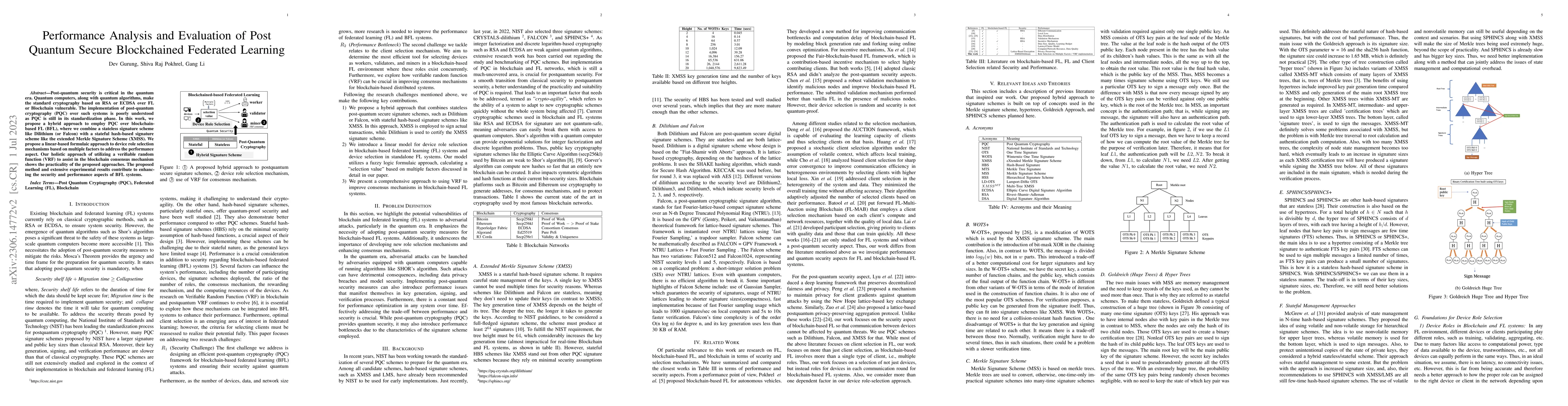 Thumbnail for Performance Analysis and Evaluation of Post Quantum Secure Blockchained
  Federated Learning