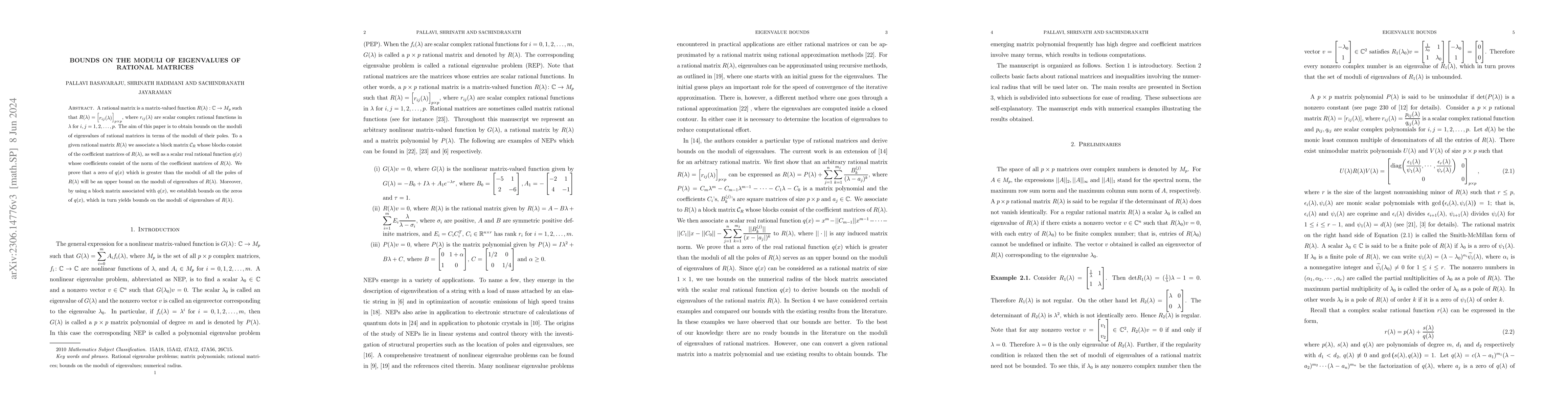 Thumbnail for Bounds on the moduli of eigenvalues of rational matrices