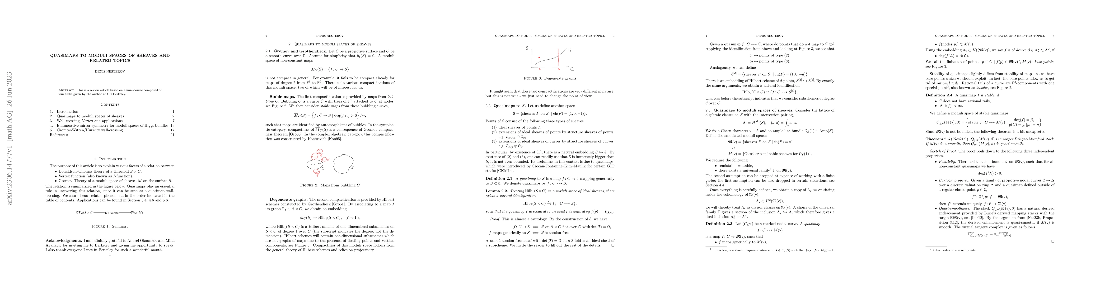 Thumbnail for Quasimaps to moduli spaces of sheaves and related topics
