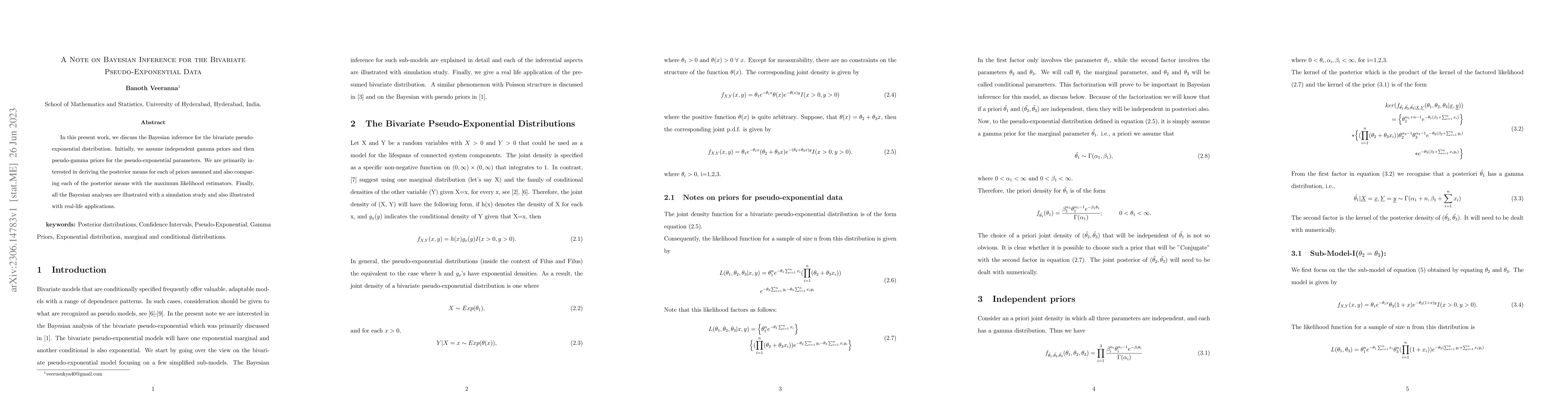 Thumbnail for A Note on Bayesian Inference for the Bivariate Pseudo-Exponential Data