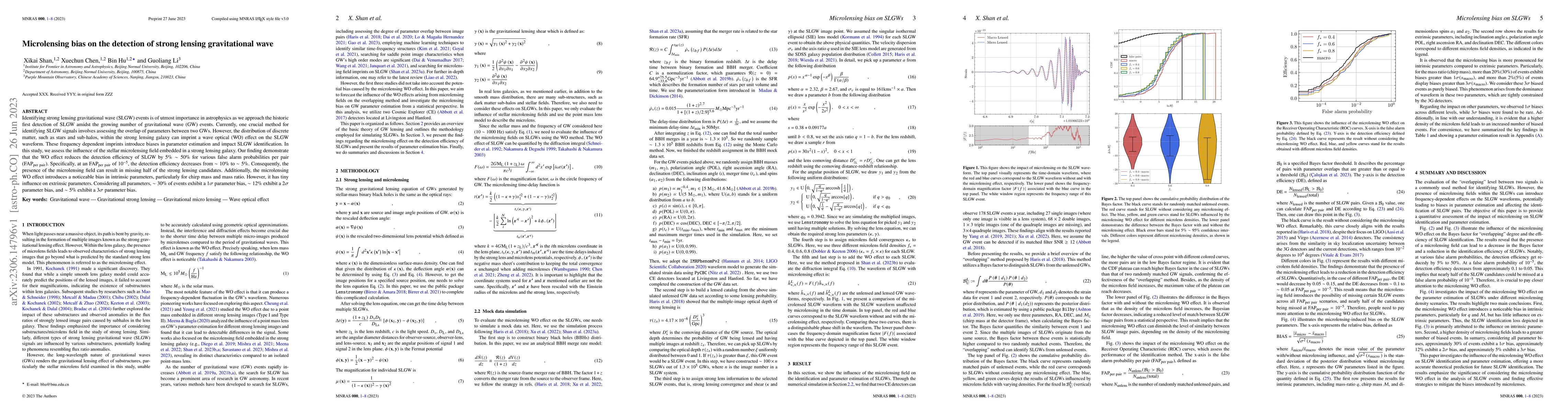 Thumbnail for Microlensing bias on the detection of strong lensing gravitational wave