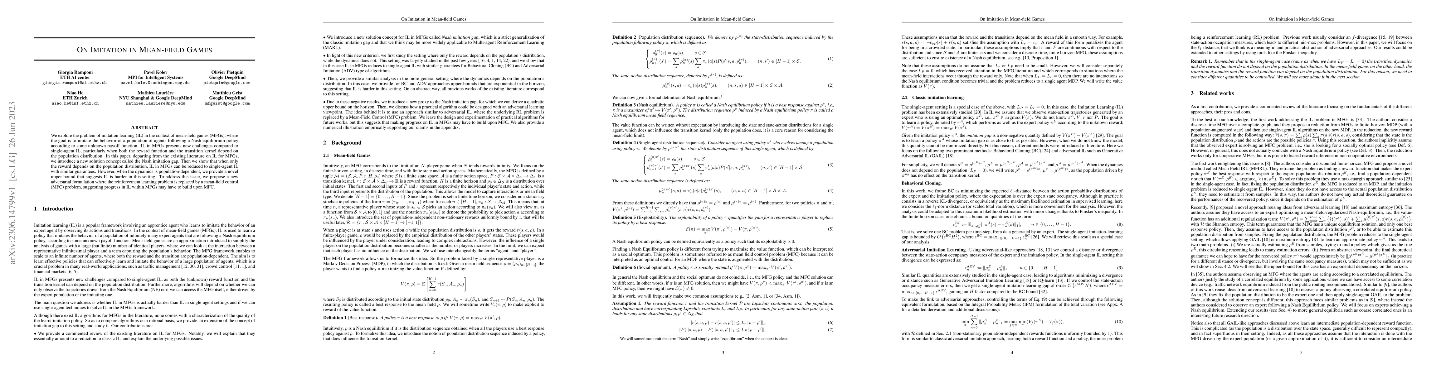 Thumbnail for On Imitation in Mean-field Games