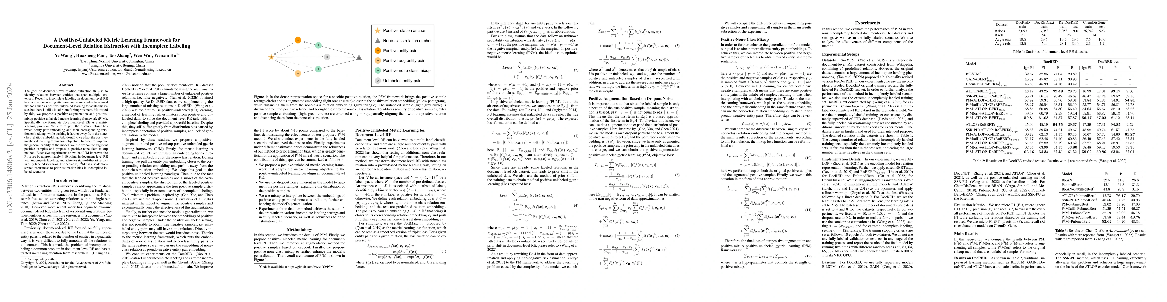 Thumbnail for A Positive-Unlabeled Metric Learning Framework for Document-Level
  Relation Extraction with Incomplete Labeling