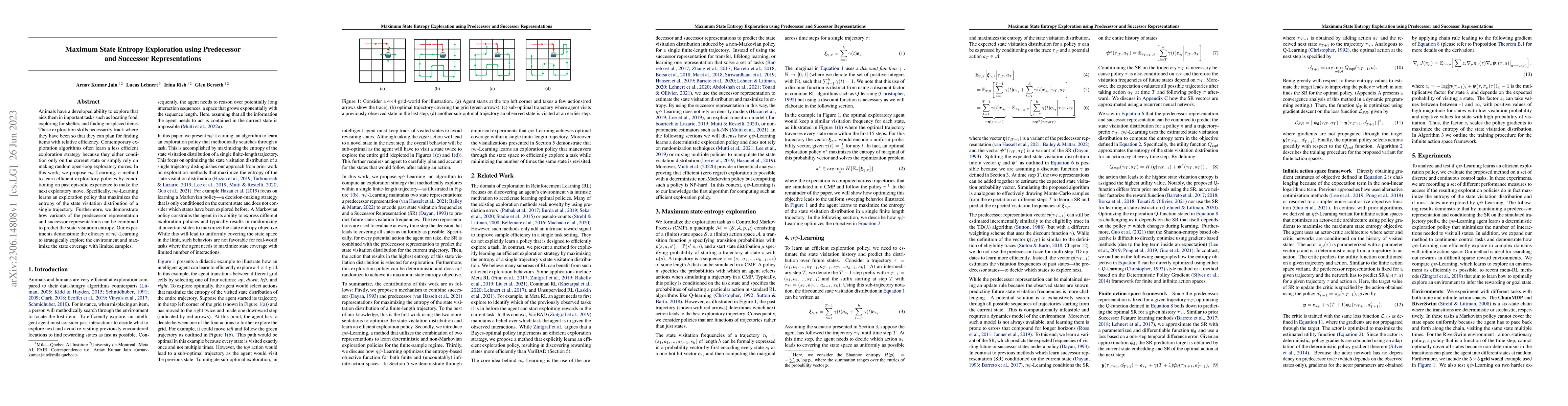 Thumbnail for Maximum State Entropy Exploration using Predecessor and Successor
  Representations