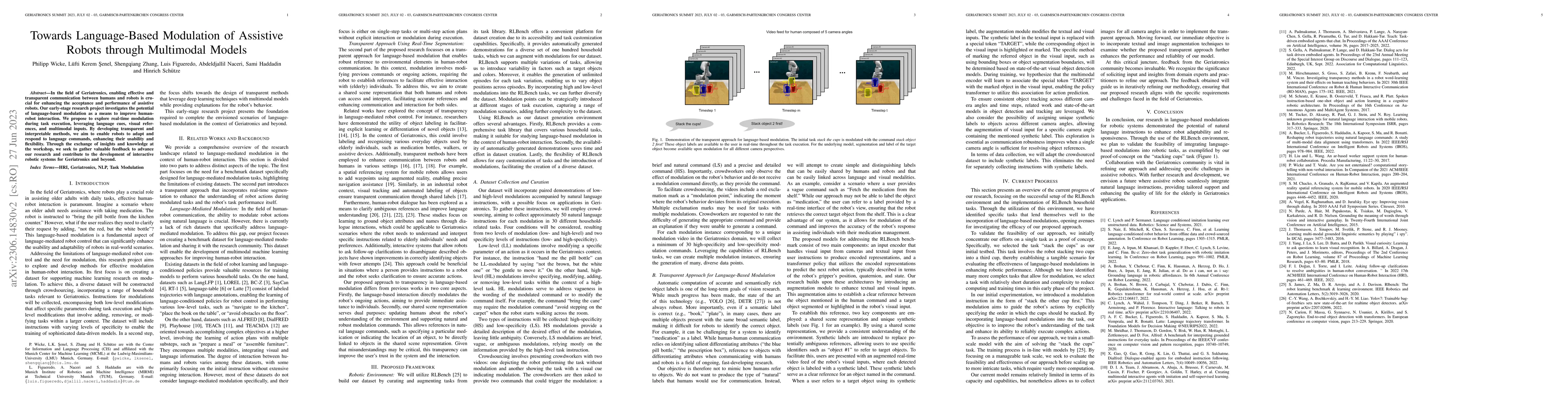Thumbnail for Towards Language-Based Modulation of Assistive Robots through Multimodal
  Models