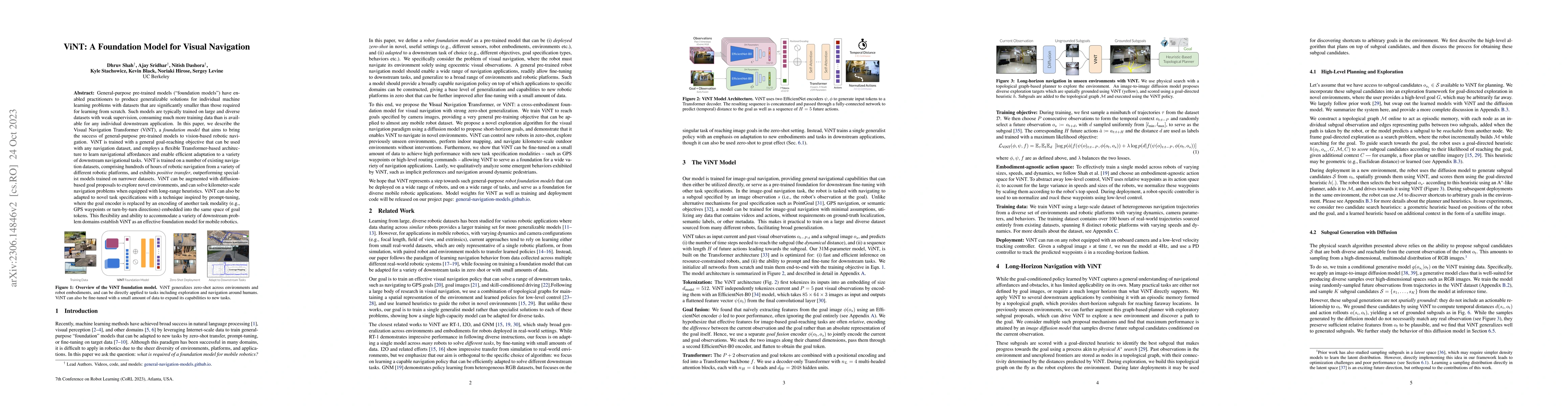 Thumbnail for ViNT: A Foundation Model for Visual Navigation