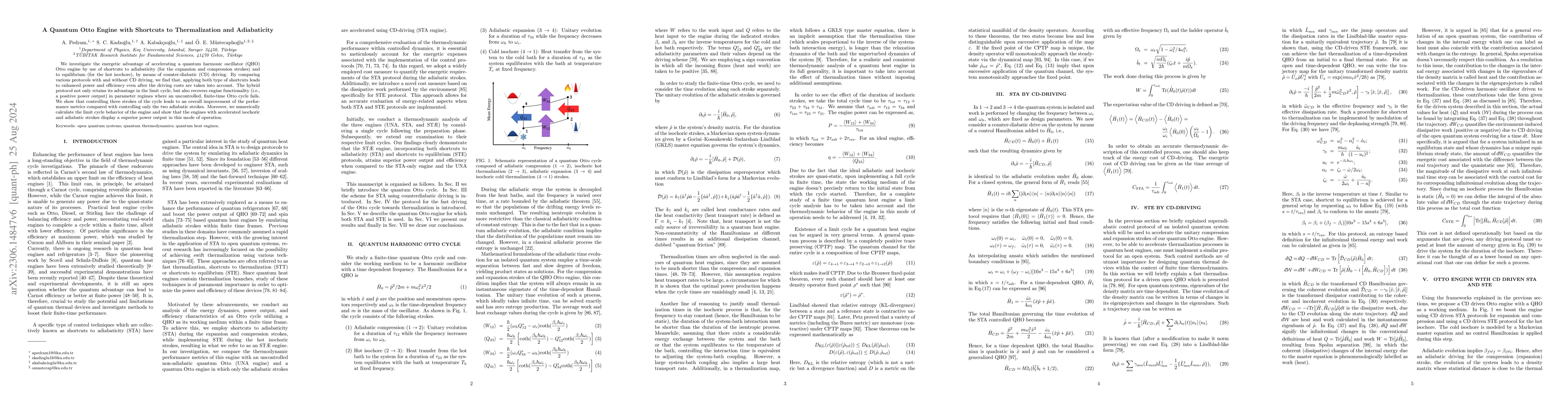 Thumbnail for A Quantum Otto Engine with Shortcuts to Thermalization and Adiabaticity