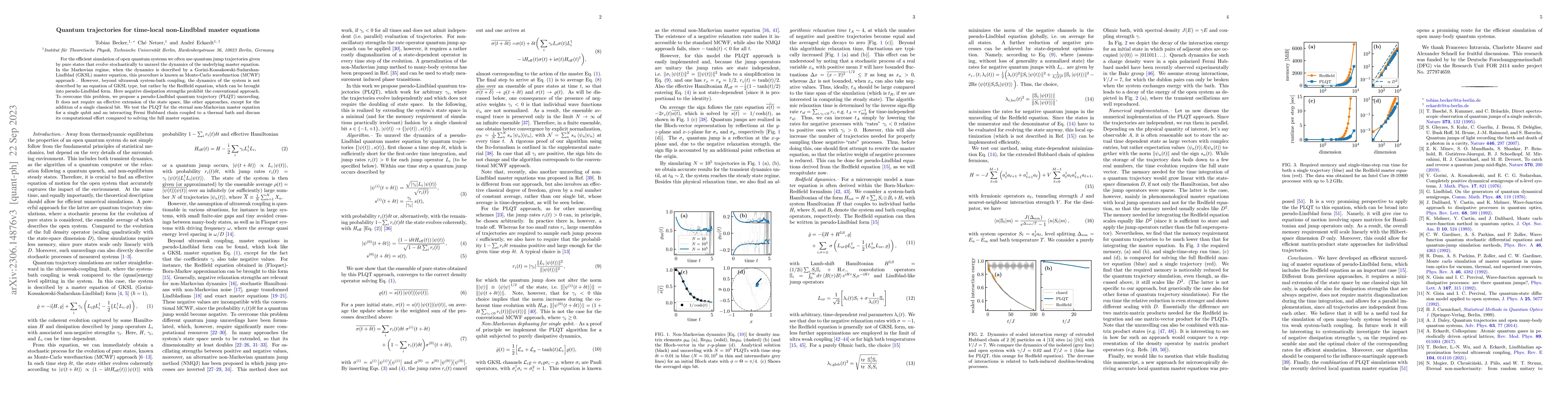 Thumbnail for Quantum trajectories for time-local non-Lindblad master equations
