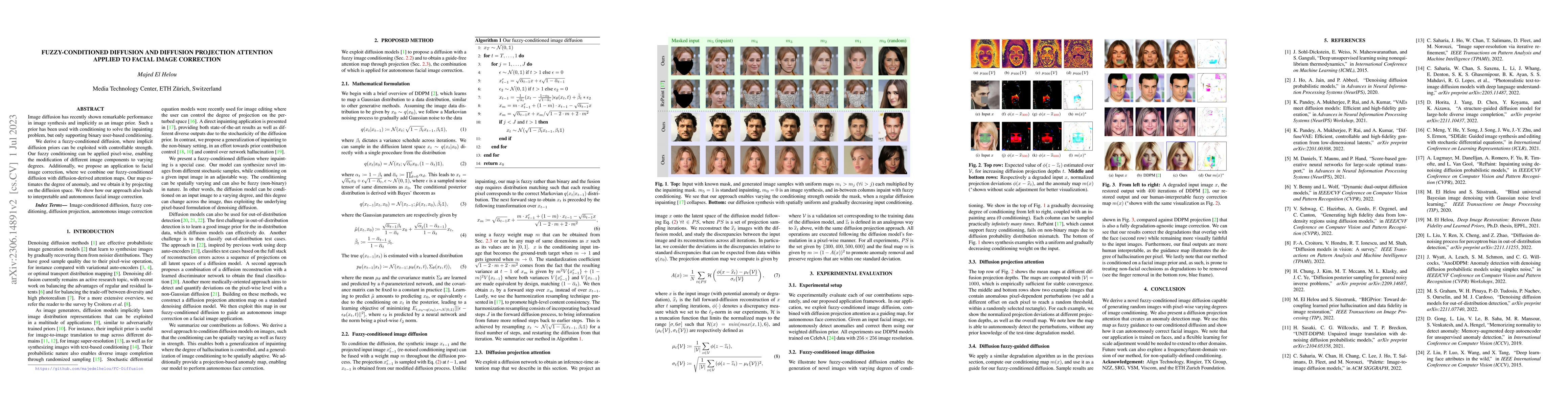 Thumbnail for Fuzzy-Conditioned Diffusion and Diffusion Projection Attention Applied
  to Facial Image Correction