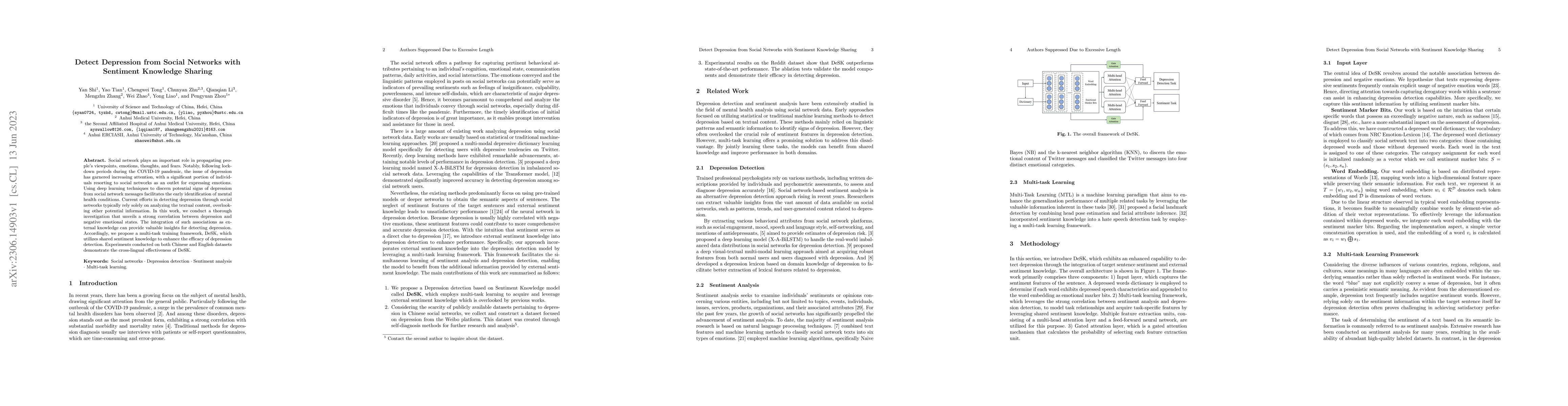 Thumbnail for Detect Depression from Social Networks with Sentiment Knowledge Sharing