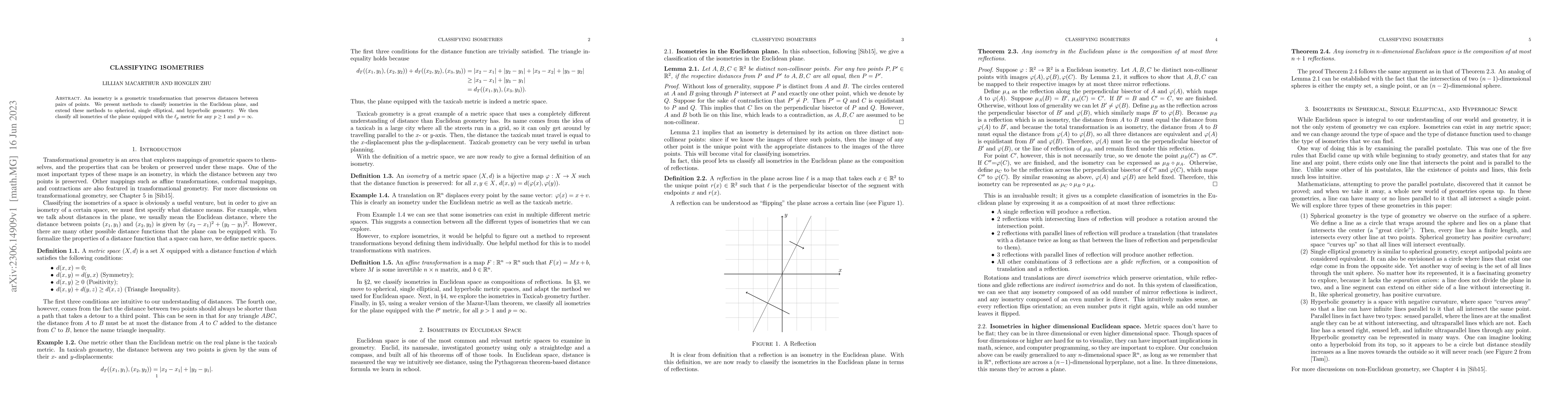 Thumbnail for Classifying Isometries