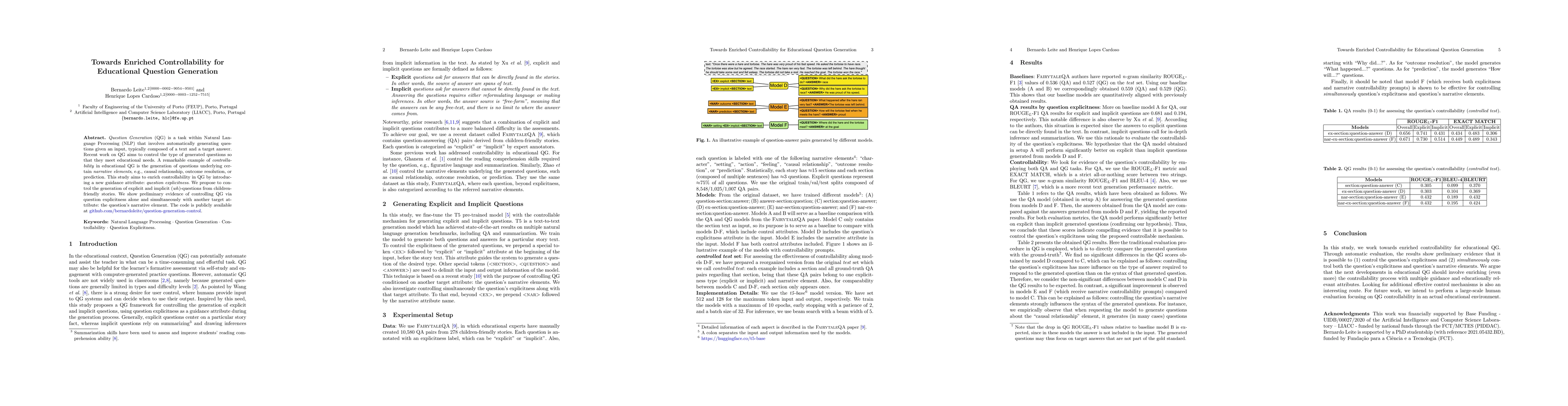 Thumbnail for Towards Enriched Controllability for Educational Question Generation