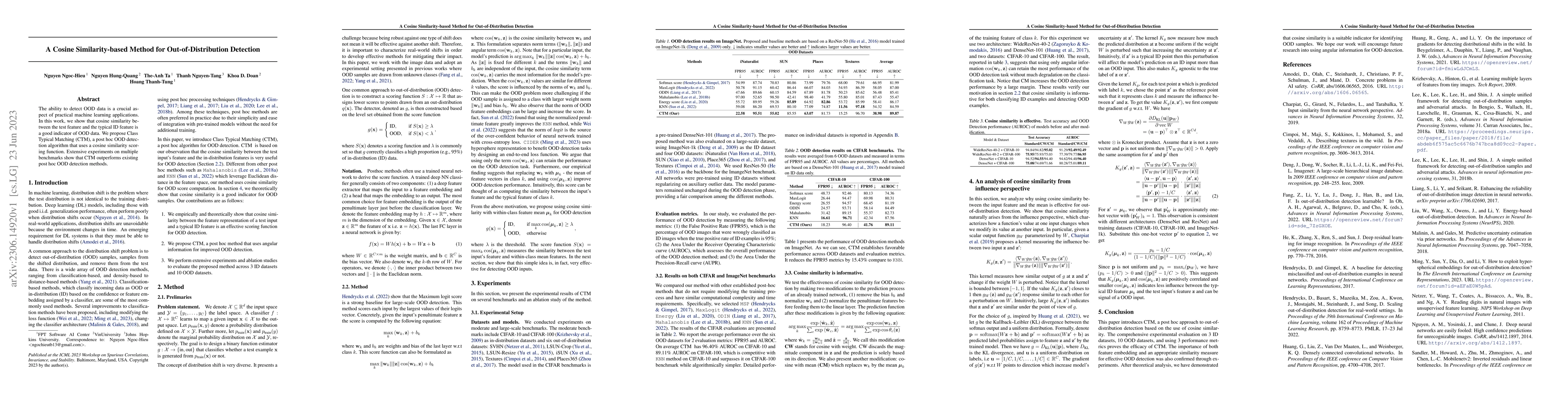 Thumbnail for A Cosine Similarity-based Method for Out-of-Distribution Detection