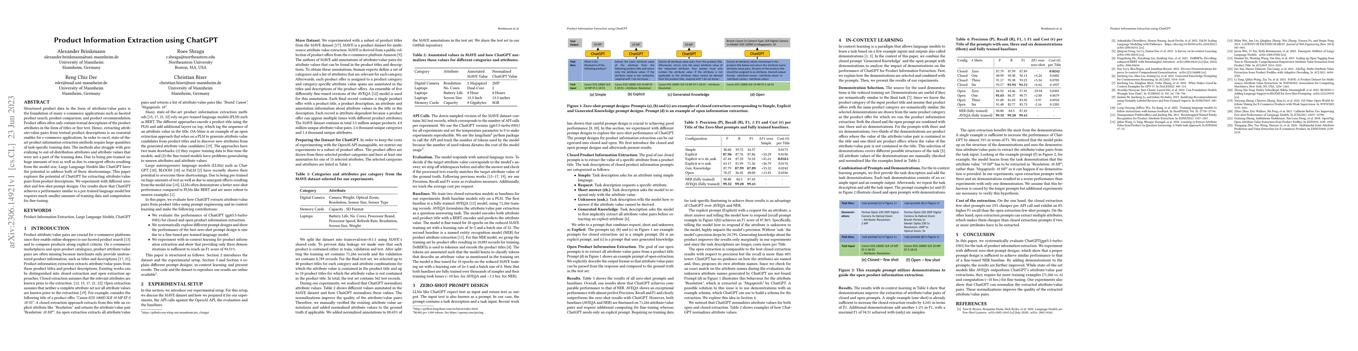 Thumbnail for Product Information Extraction using ChatGPT