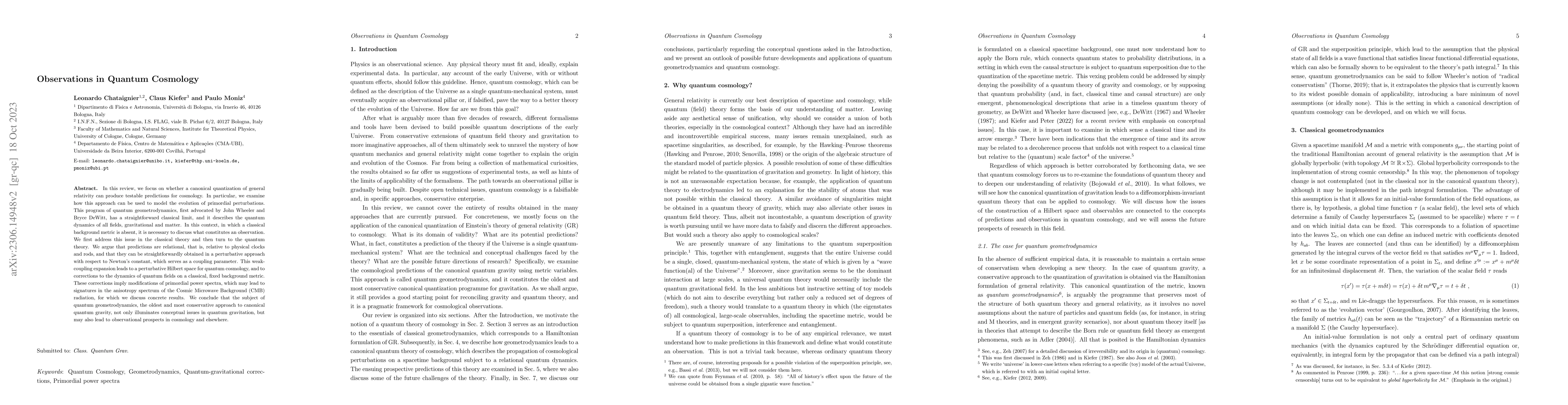 Thumbnail for Observations in Quantum Cosmology