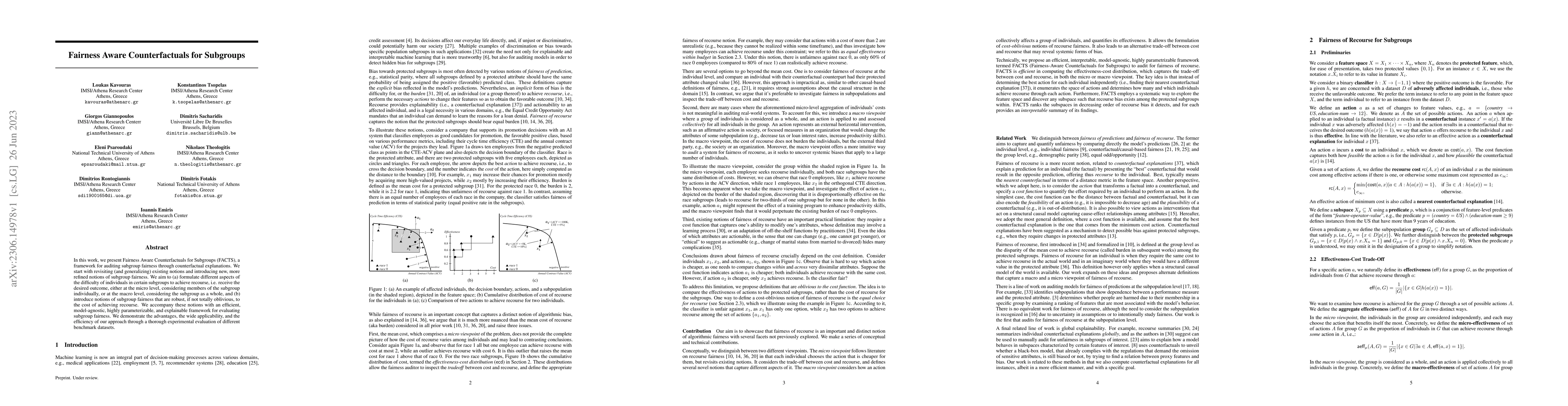 Thumbnail for Fairness Aware Counterfactuals for Subgroups