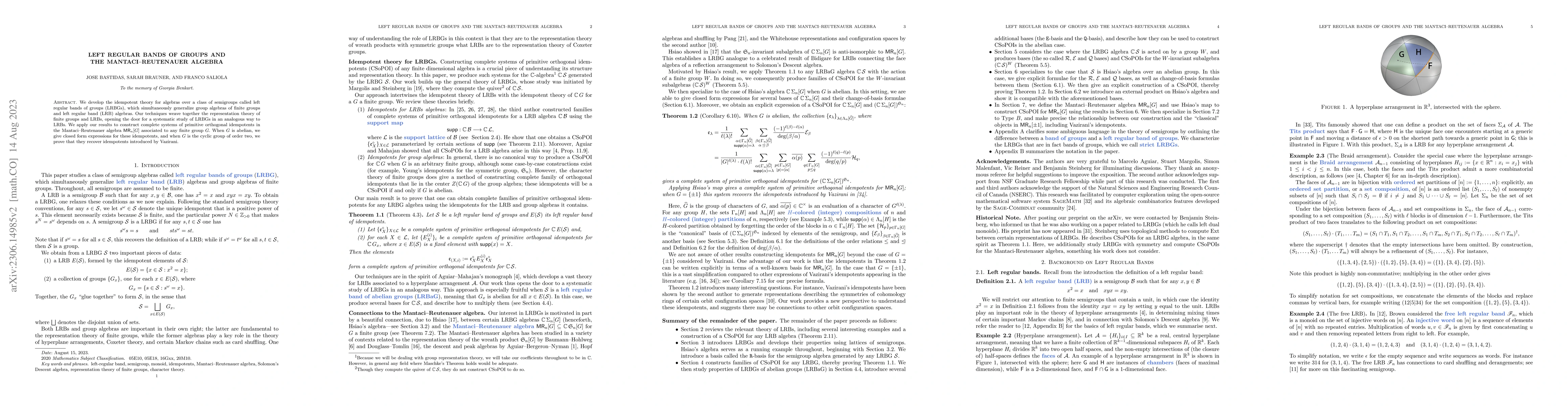 Thumbnail for Left Regular Bands of Groups and the Mantaci--Reutenauer algebra