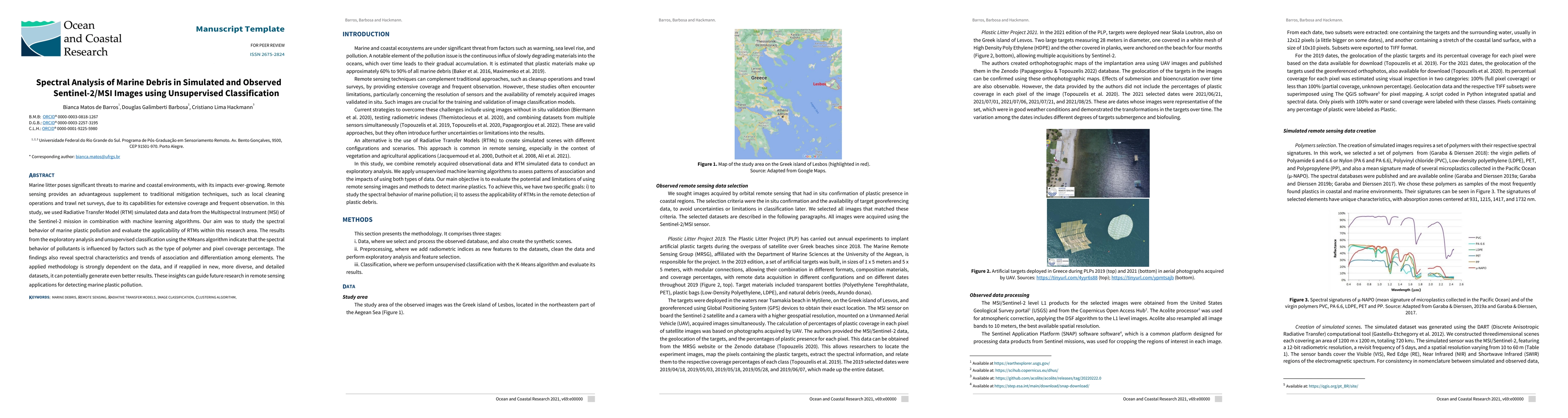 Thumbnail for Spectral Analysis of Marine Debris in Simulated and Observed
  Sentinel-2/MSI Images using Unsupervised Classification