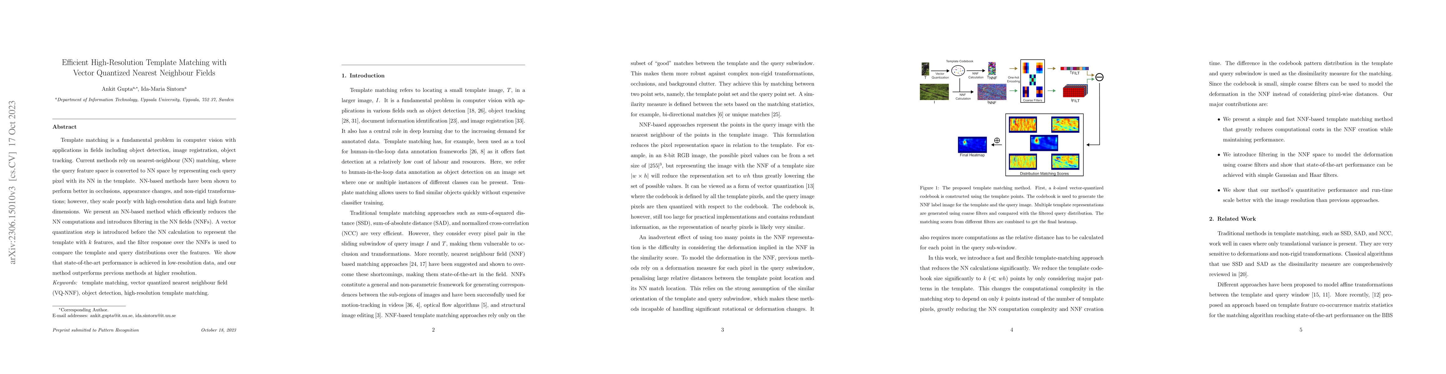 Thumbnail for Efficient High-Resolution Template Matching with Vector Quantized
  Nearest Neighbour Fields