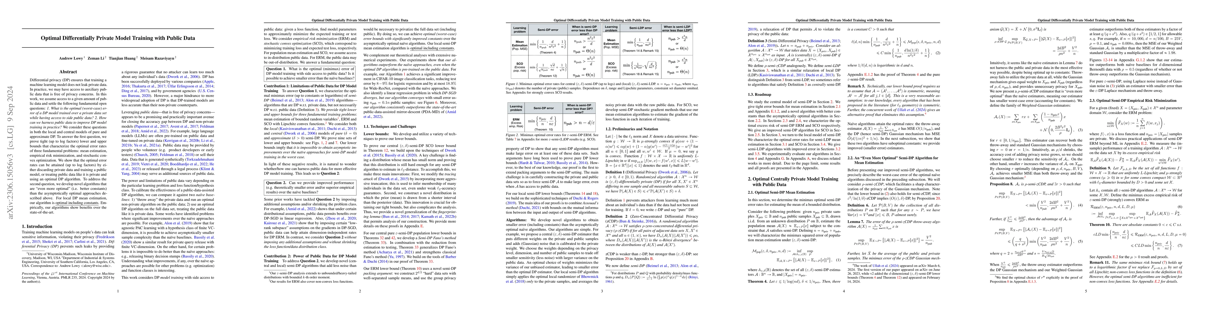 Thumbnail for Optimal Differentially Private Model Training with Public Data