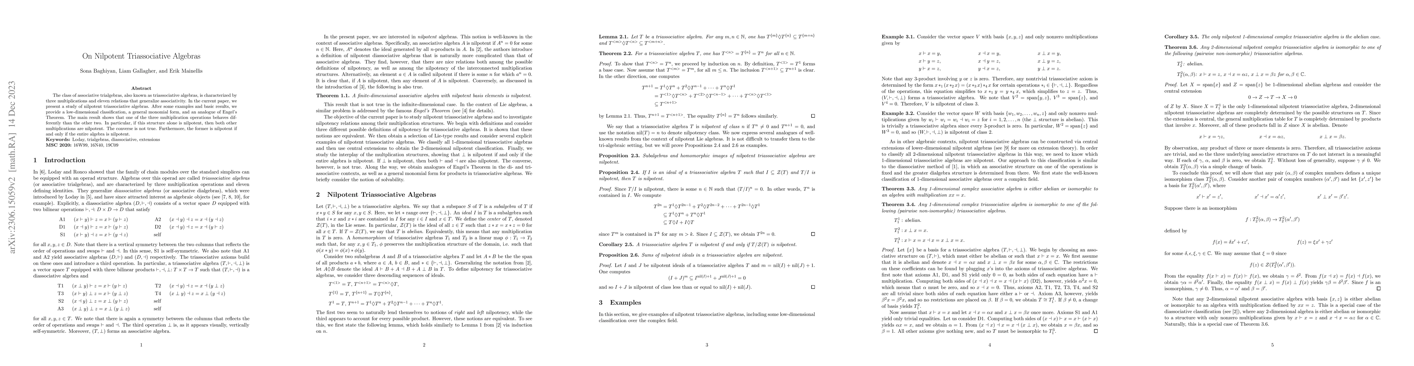 Thumbnail for On Nilpotent Triassociative Algebras