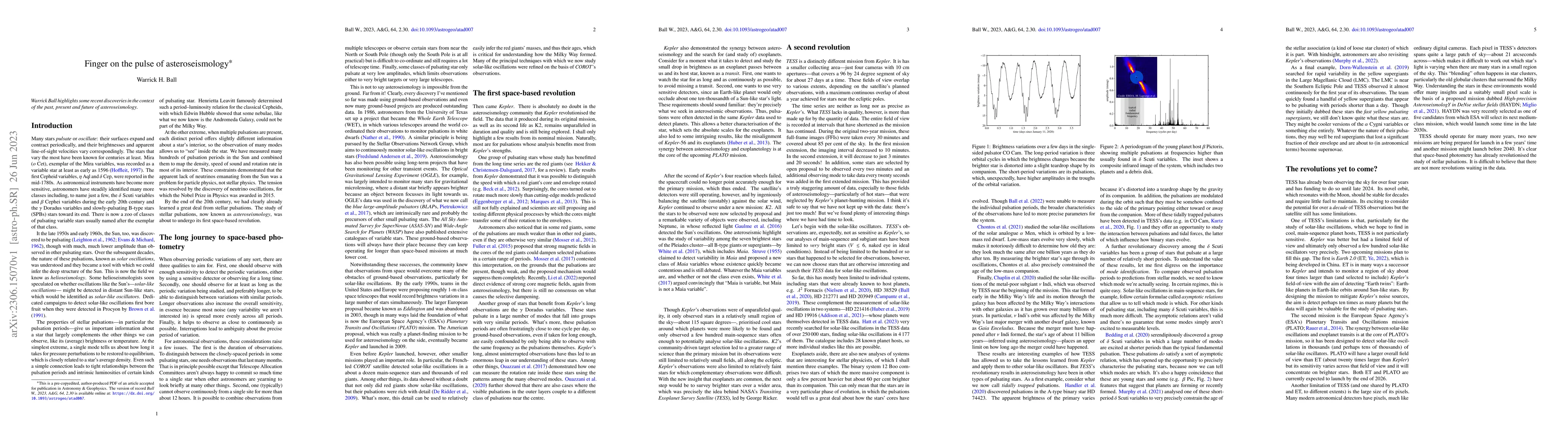 Thumbnail for Finger on the pulse of asteroseismology