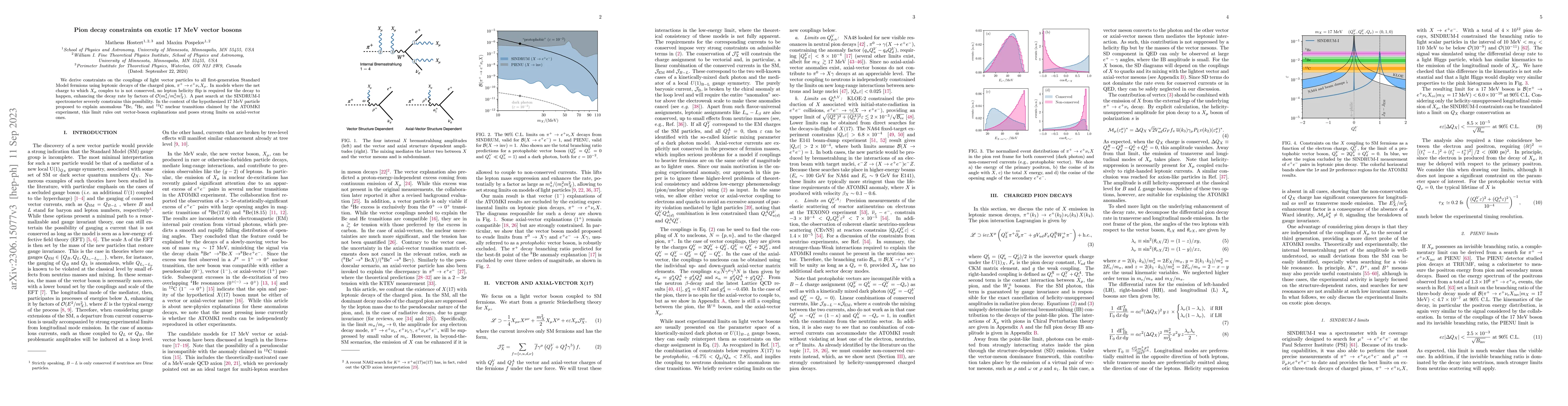 Thumbnail for Pion decay constraints on exotic 17 MeV vector bosons