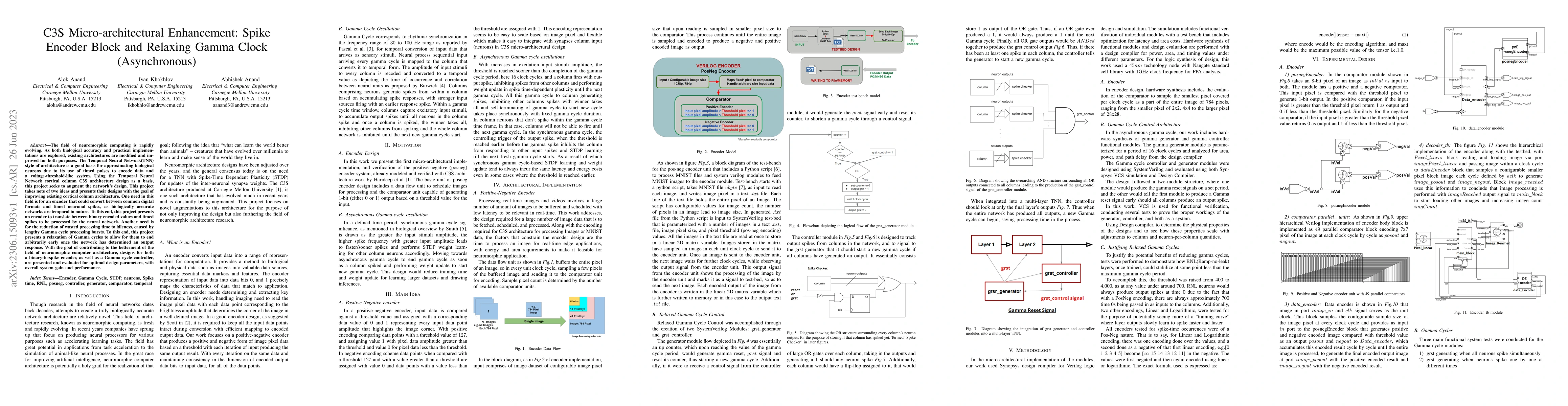 Thumbnail for C3S Micro-architectural Enhancement: Spike Encoder Block and Relaxing
  Gamma Clock (Asynchronous)