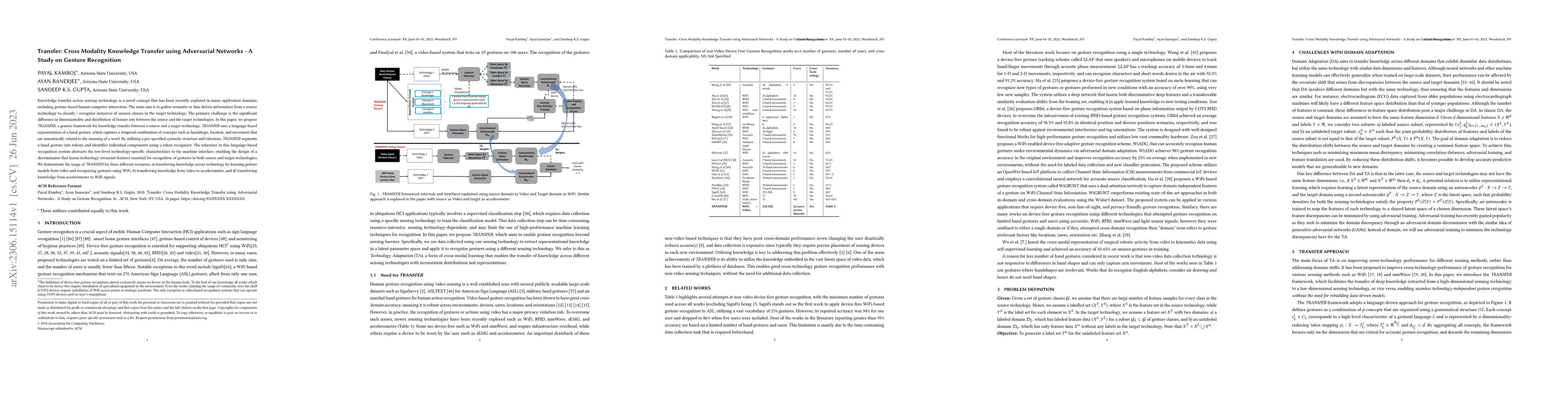 Thumbnail for Transfer: Cross Modality Knowledge Transfer using Adversarial Networks
  -- A Study on Gesture Recognition
