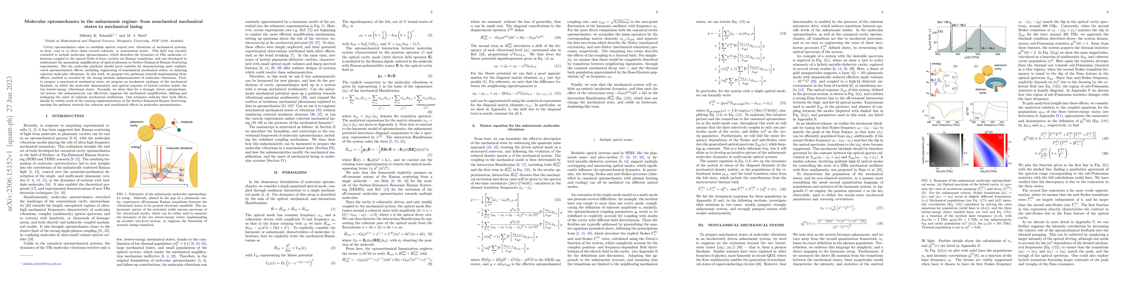 Thumbnail for Molecular optomechanics in the anharmonic regime: from nonclassical
  mechanical states to mechanical lasing