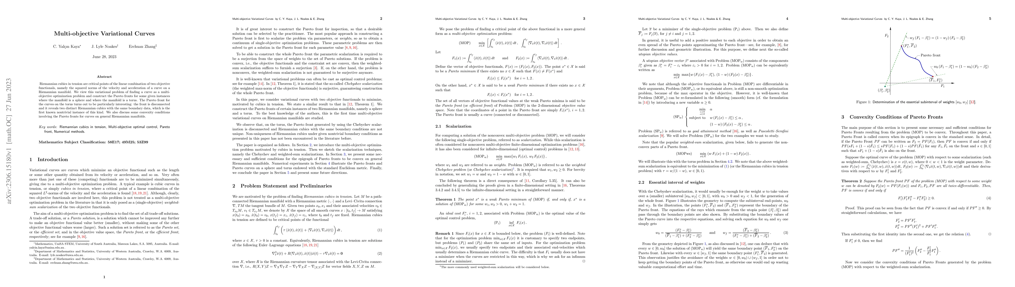 Thumbnail for Multi-objective variational curves