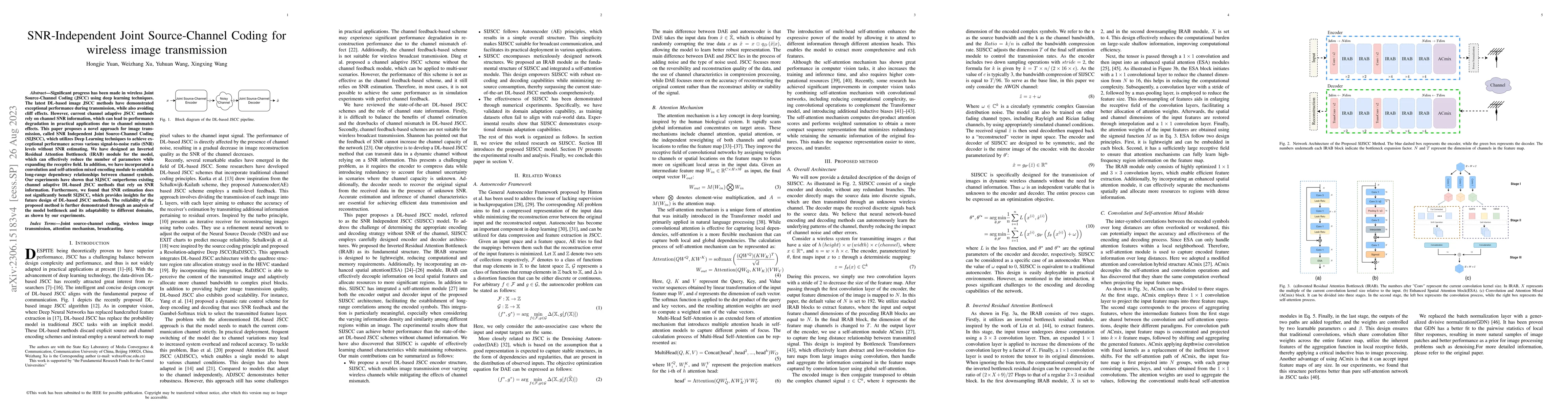Thumbnail for SNR-Independent Joint Source-Channel Coding for wireless image
  transmission