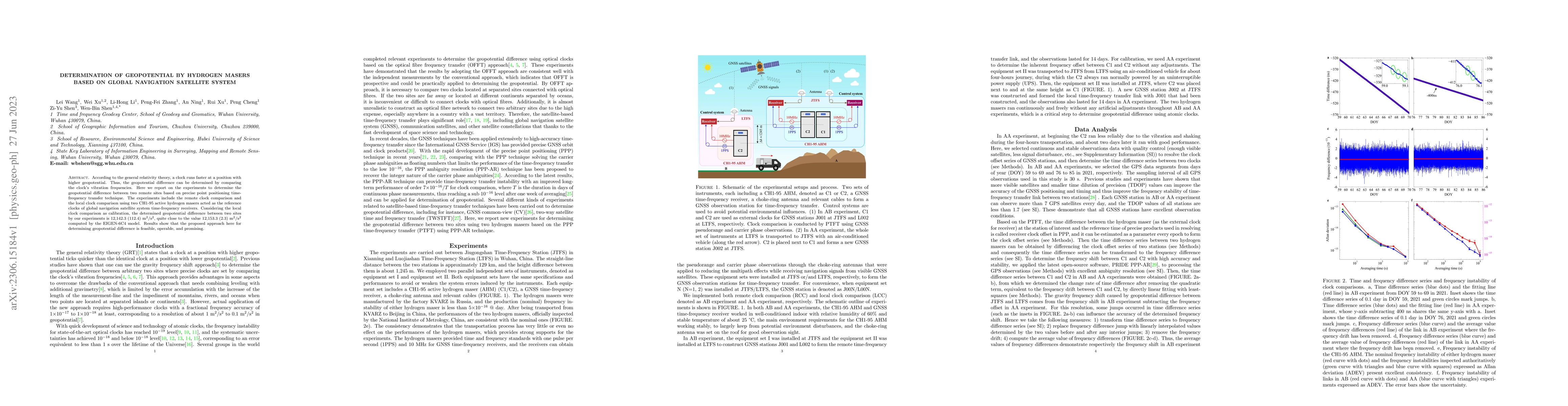 Thumbnail for Determination of geopotential difference by hydrogen masers based on
  precise point positioning time-frequency transfer