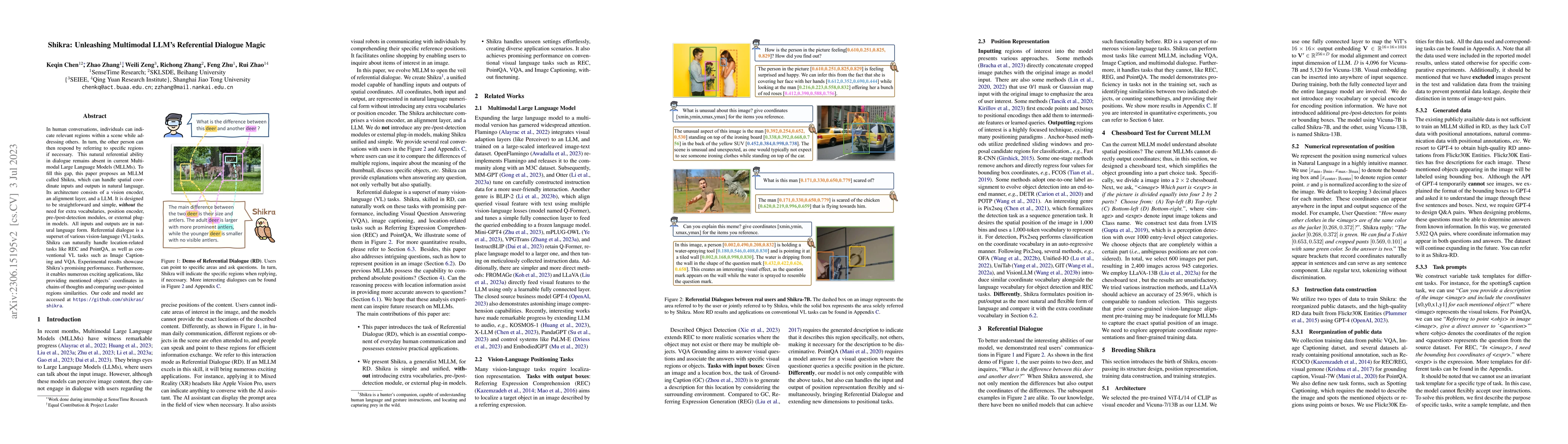 Thumbnail for Shikra: Unleashing Multimodal LLM's Referential Dialogue Magic