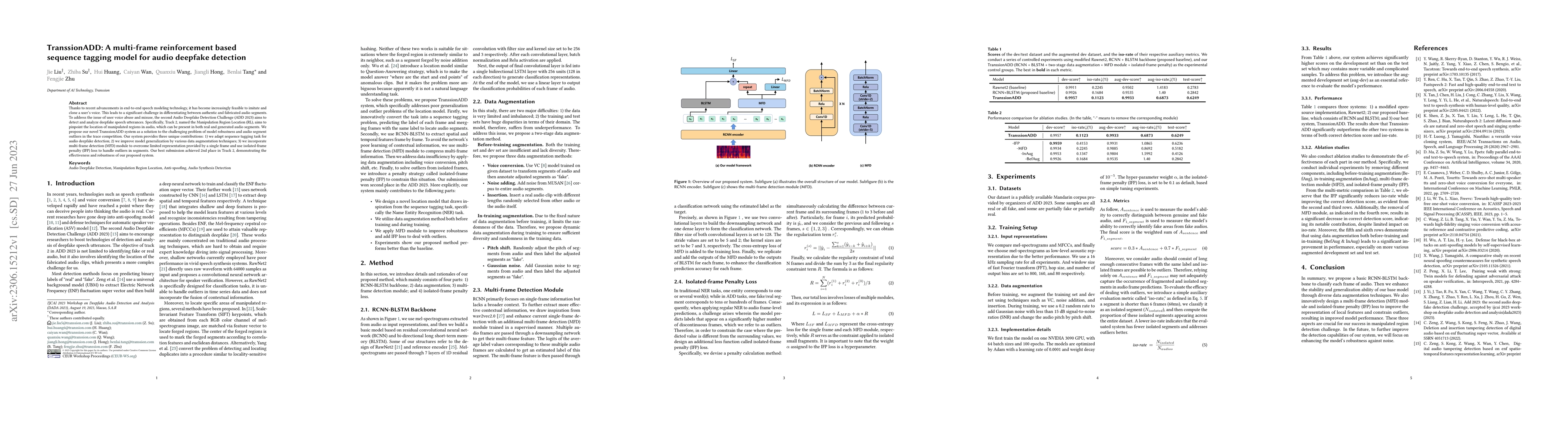 Thumbnail for TranssionADD: A multi-frame reinforcement based sequence tagging model
  for audio deepfake detection