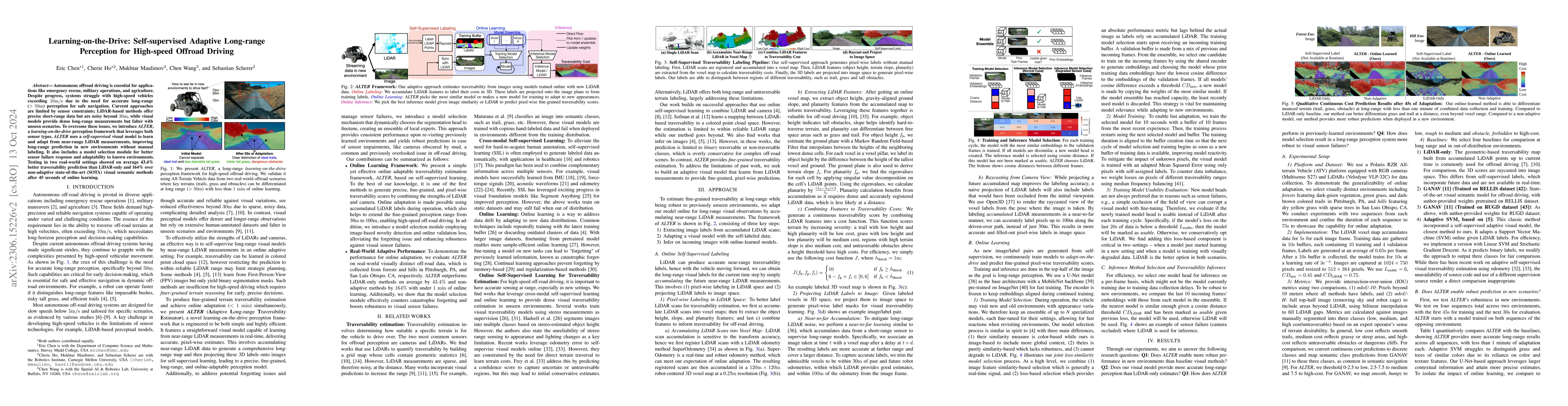 Thumbnail for Learning-on-the-Drive: Self-supervised Adaptation of Visual Offroad
  Traversability Models