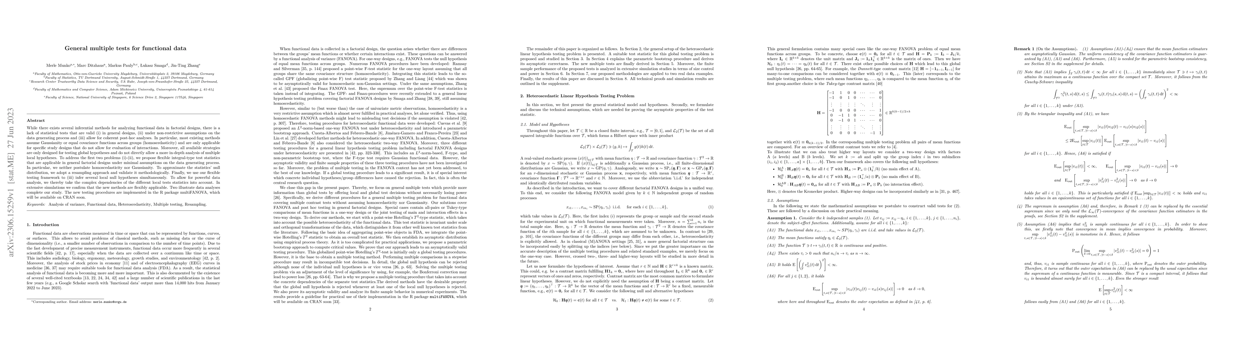 Thumbnail for General multiple tests for functional data