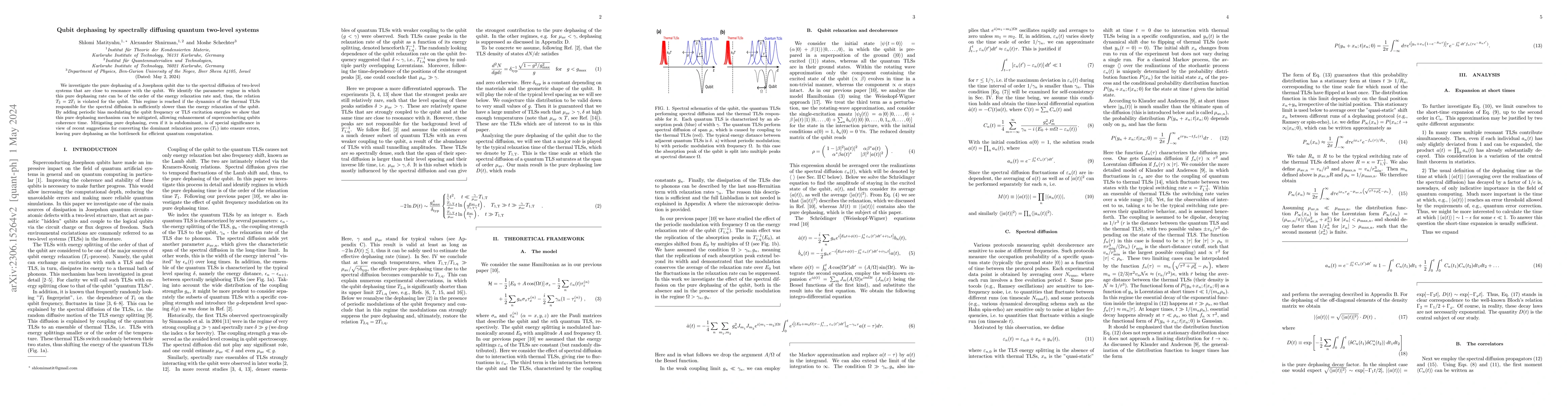 Thumbnail for Qubit dephasing by spectrally diffusing quantum two-level systems