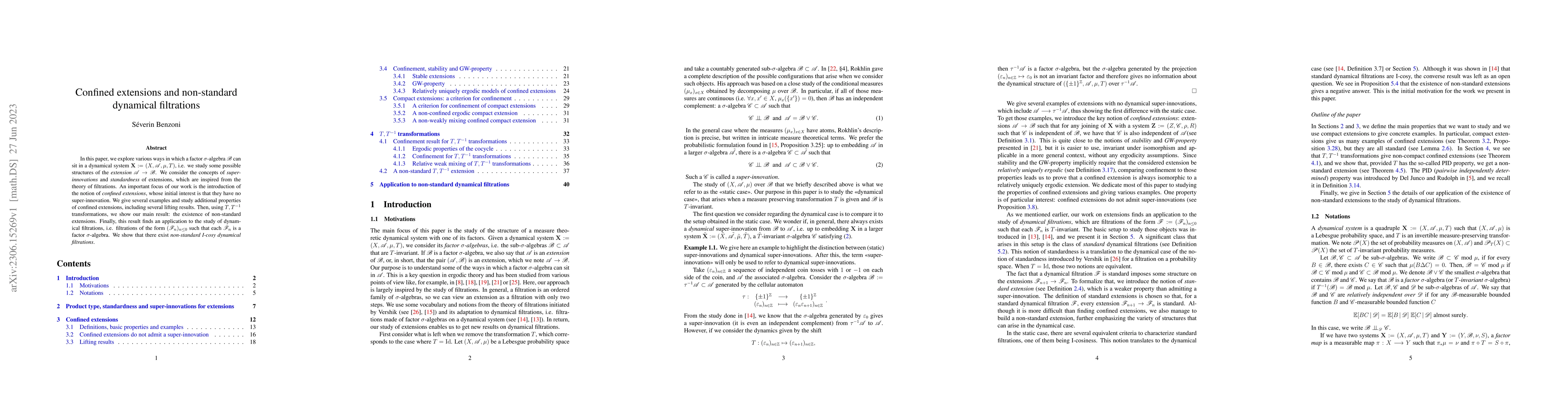 Thumbnail for Confined extensions and non-standard dynamical filtrations