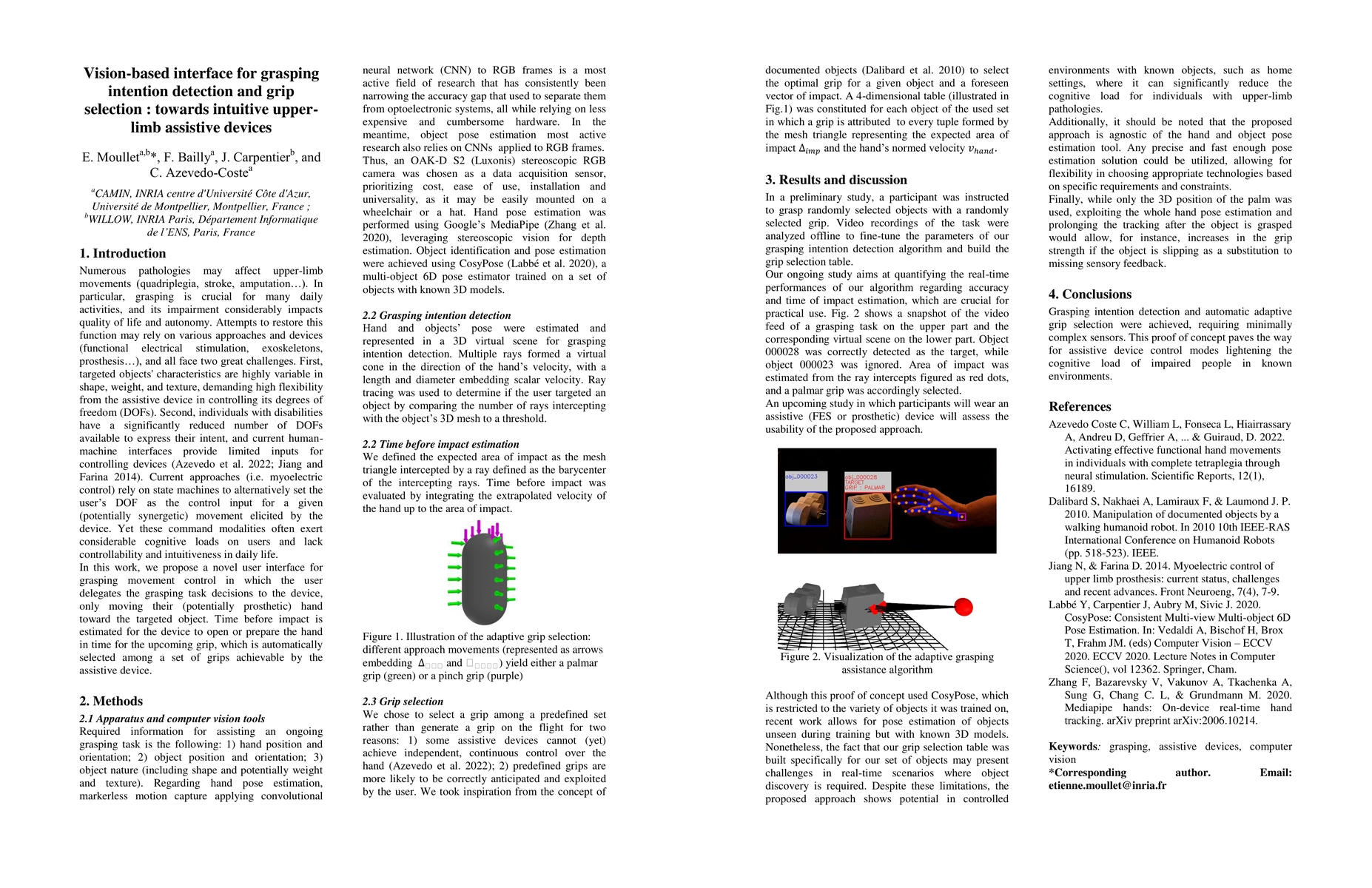 Thumbnail for Vision-based interface for grasping intention detection and grip
  selection : towards intuitive upper-limb assistive devices