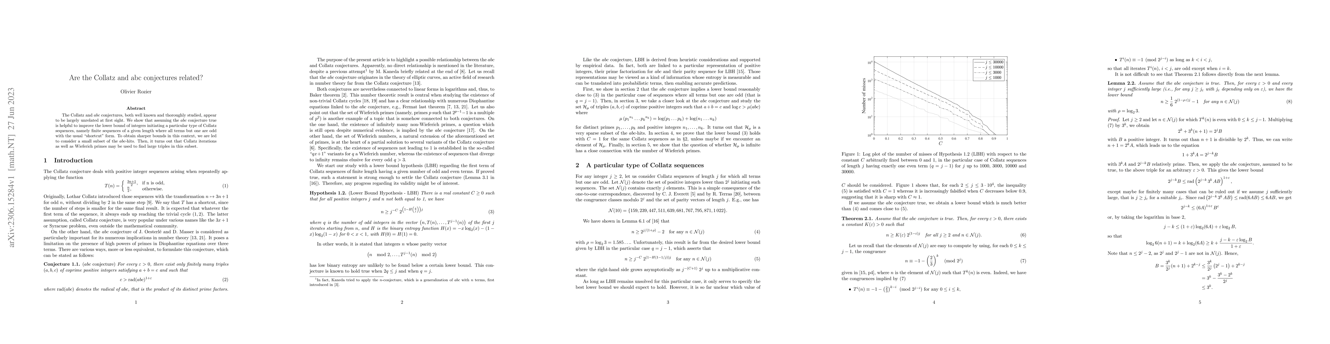 Thumbnail for Are the Collatz and abc conjectures related?