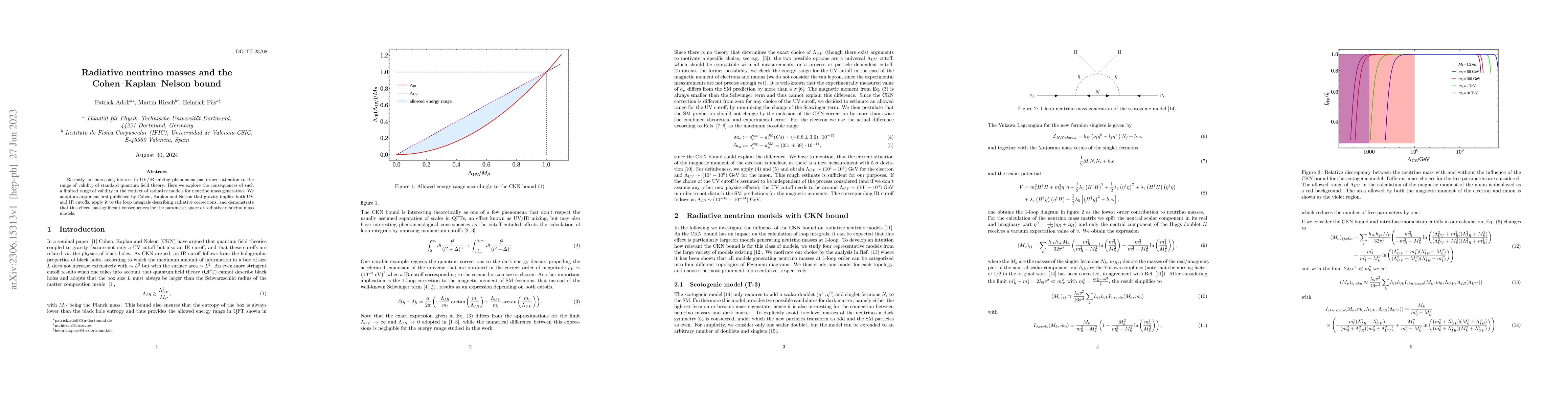 Thumbnail for Radiative neutrino masses and the Cohen-Kaplan-Nelson bound