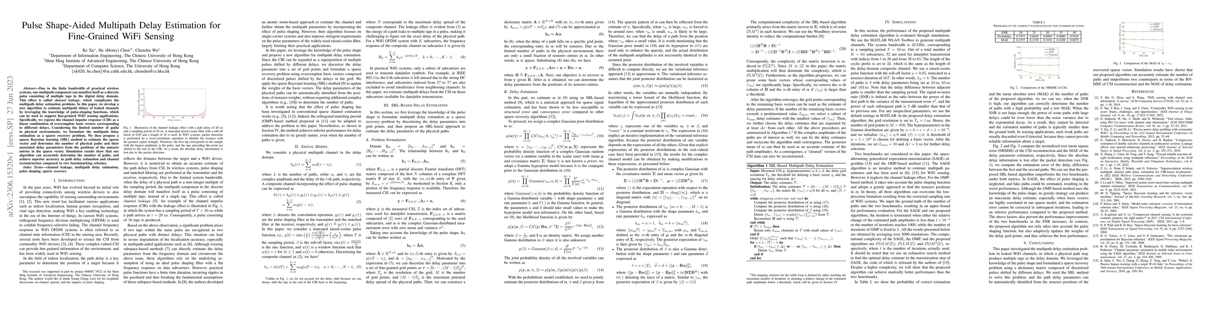 Thumbnail for Pulse Shape-Aided Multipath Delay Estimation for Fine-Grained WiFi
  Sensing