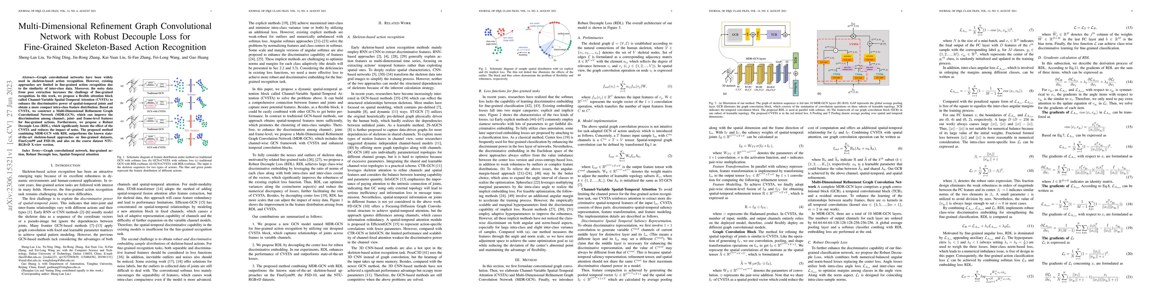 Thumbnail for Multi-Dimensional Refinement Graph Convolutional Network with Robust
  Decouple Loss for Fine-Grained Skeleton-Based Action Recognition